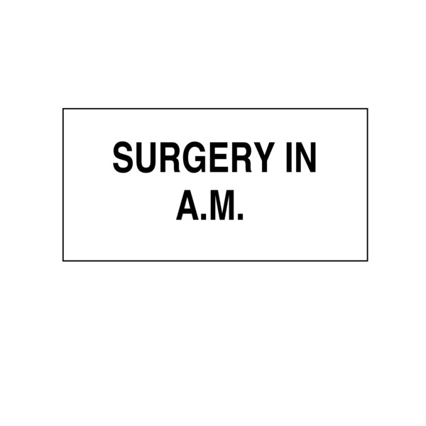 Printed Chart Tape - Surgery In A.M.